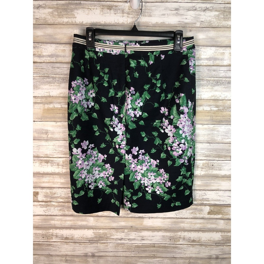 Talbot's Pencil Skirt The Oprah Magazine Collection Floral Blue Size 6 - Picture 4 of 6